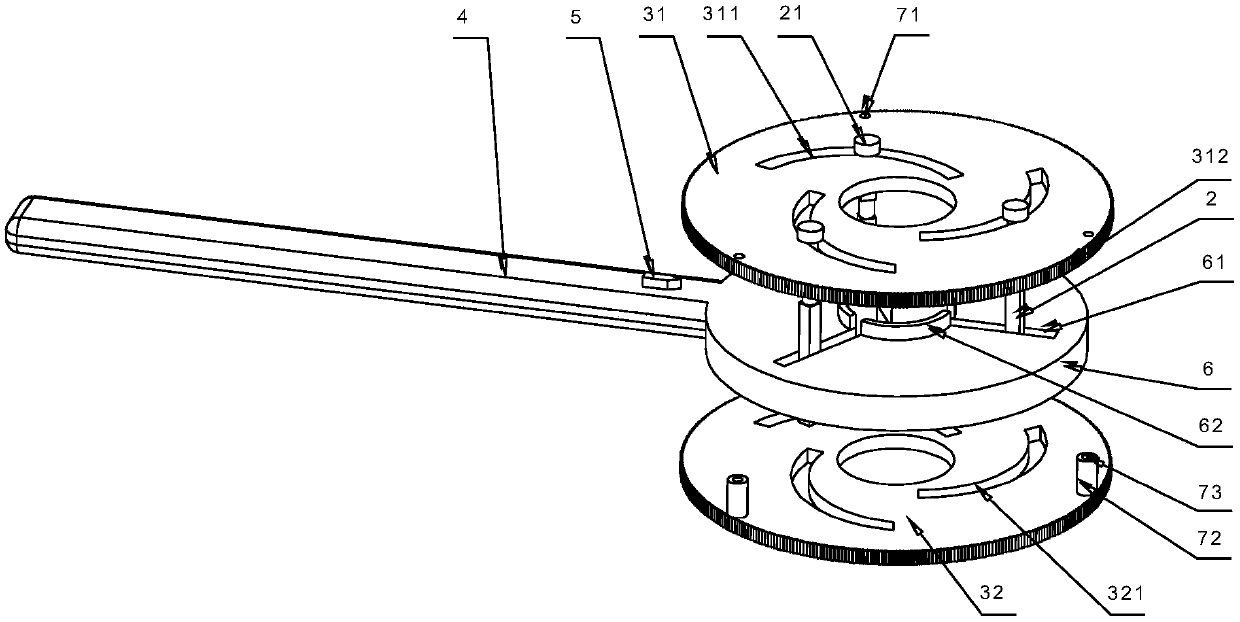 Bucket lid opening and closing device