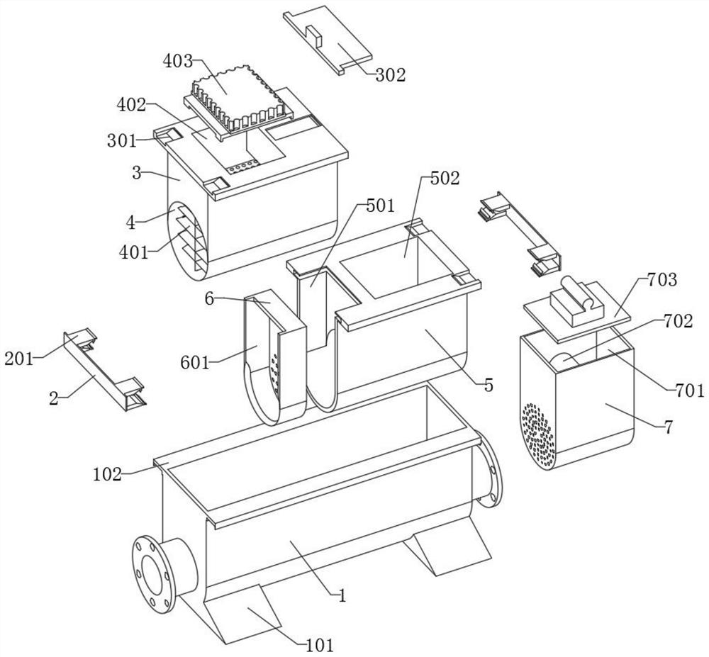 Pipeline sewage treatment device convenient to maintain and check