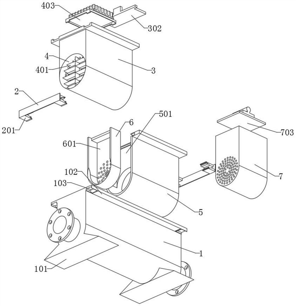 Pipeline sewage treatment device convenient to maintain and check