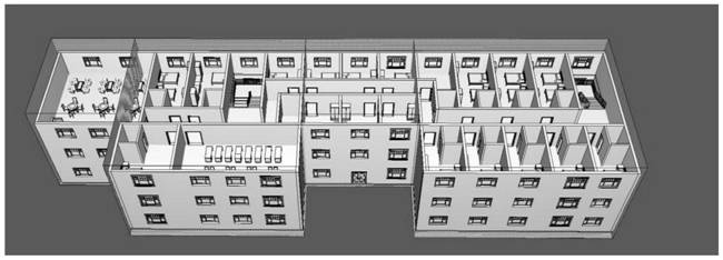 Method for determining horizontal evacuation speed of old people in evacuation model