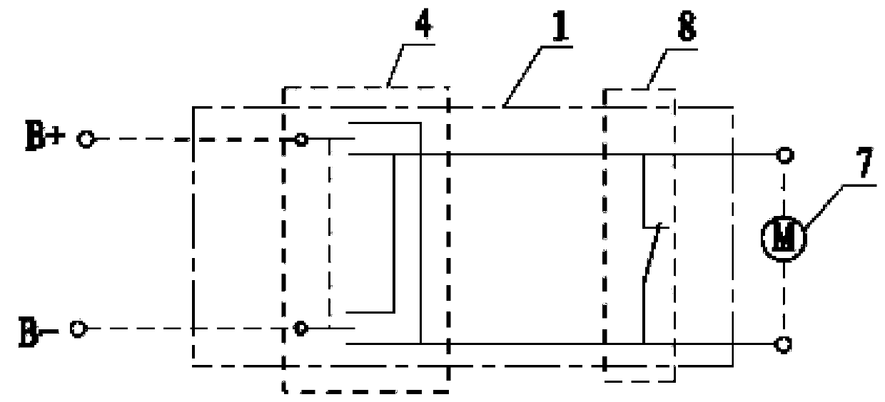 Reversing brake device of DC electric tool switch and DC electric tool switch