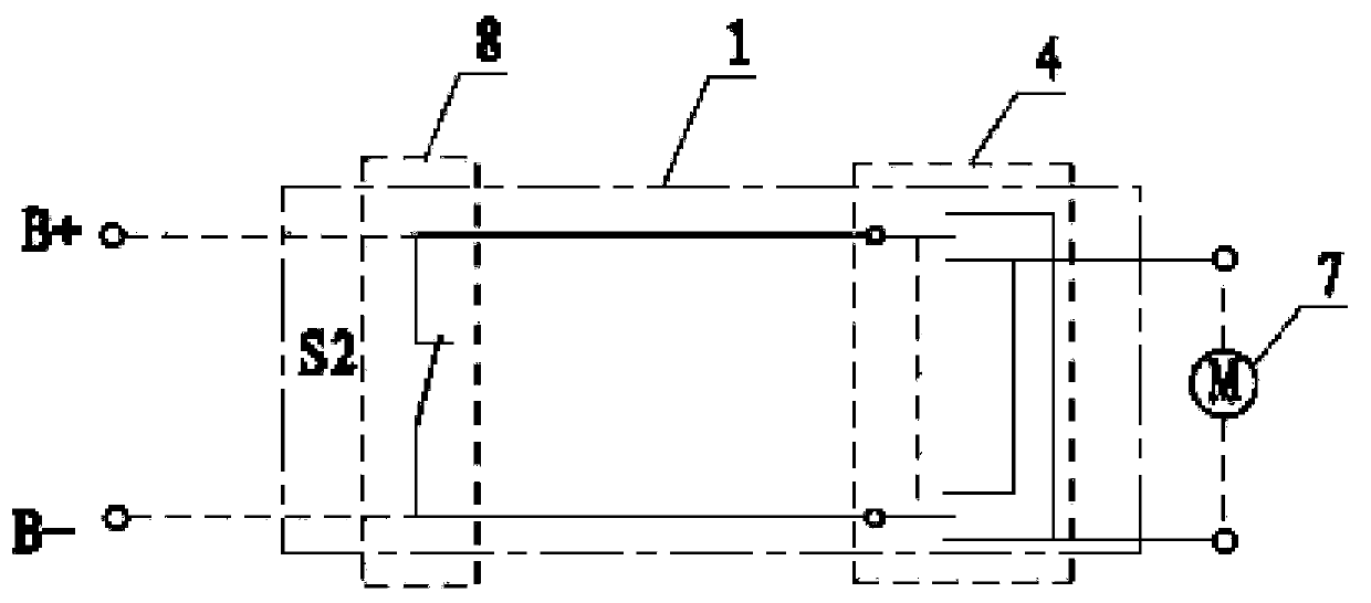 Reversing brake device of DC electric tool switch and DC electric tool switch