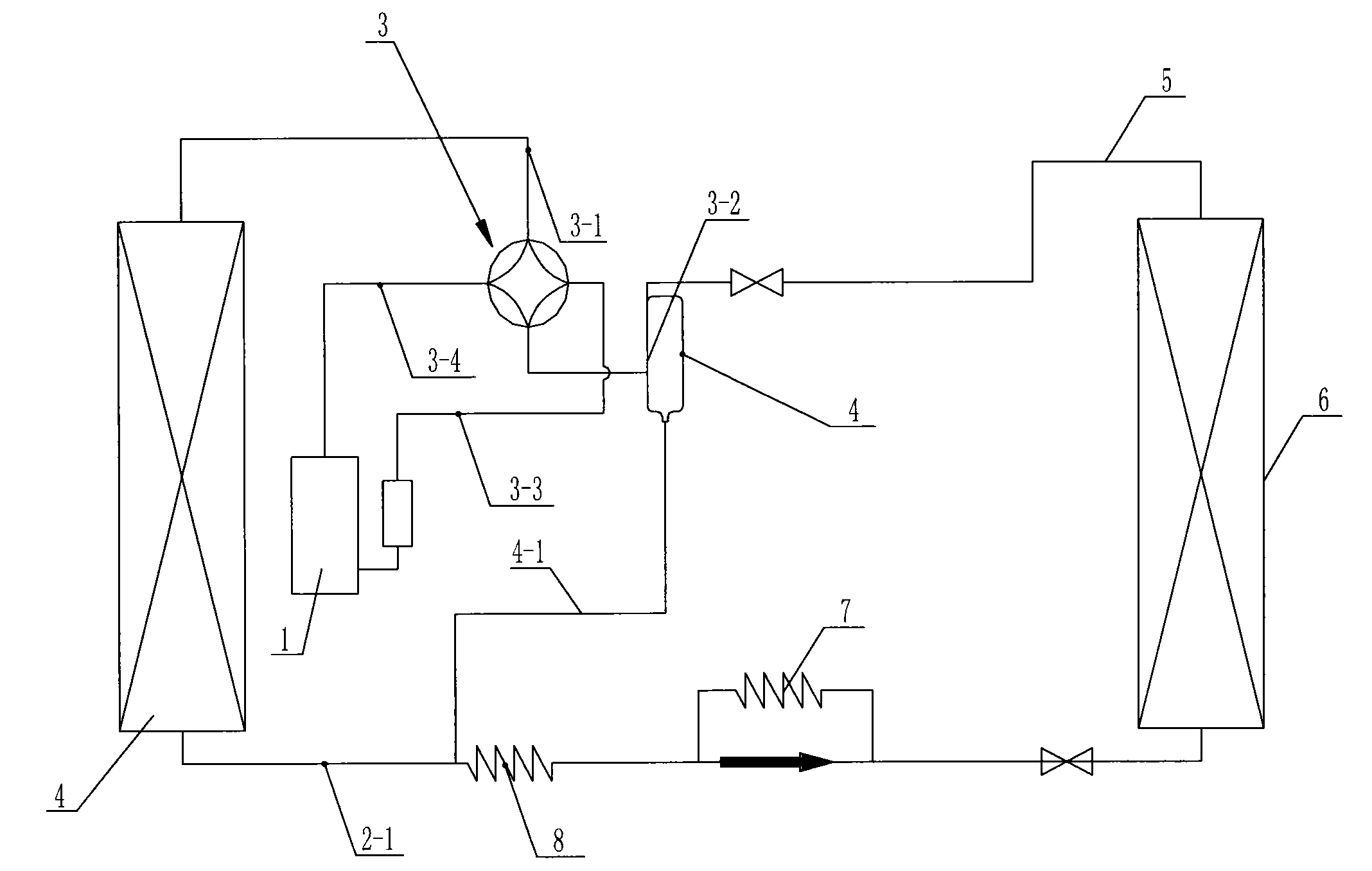 Air conditioning refrigeration circulating system and air conditioner