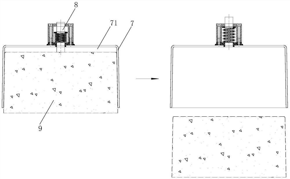 Precast concrete component mold demolding device