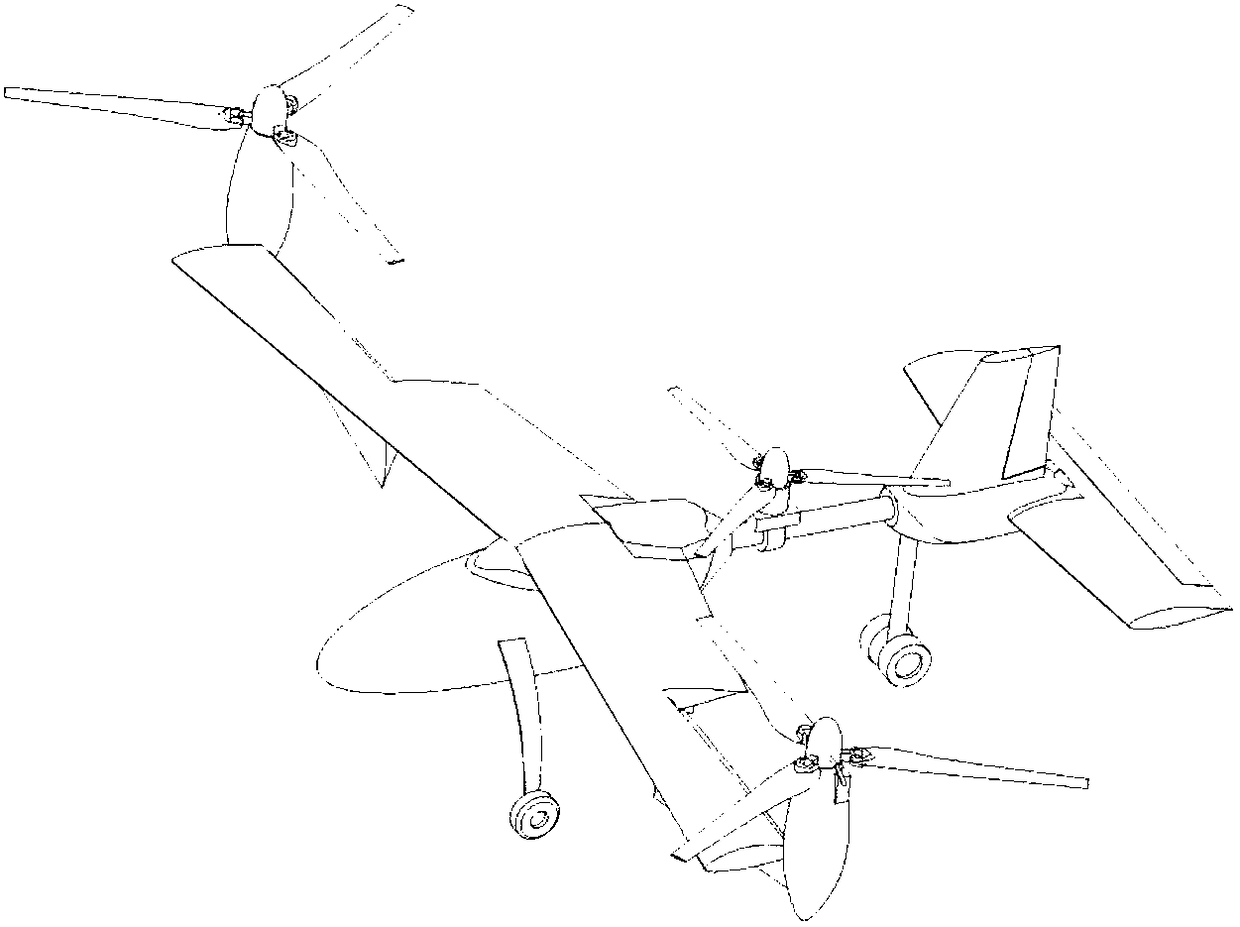 Efficient tilting rotor-wing unmanned aerial vehicle