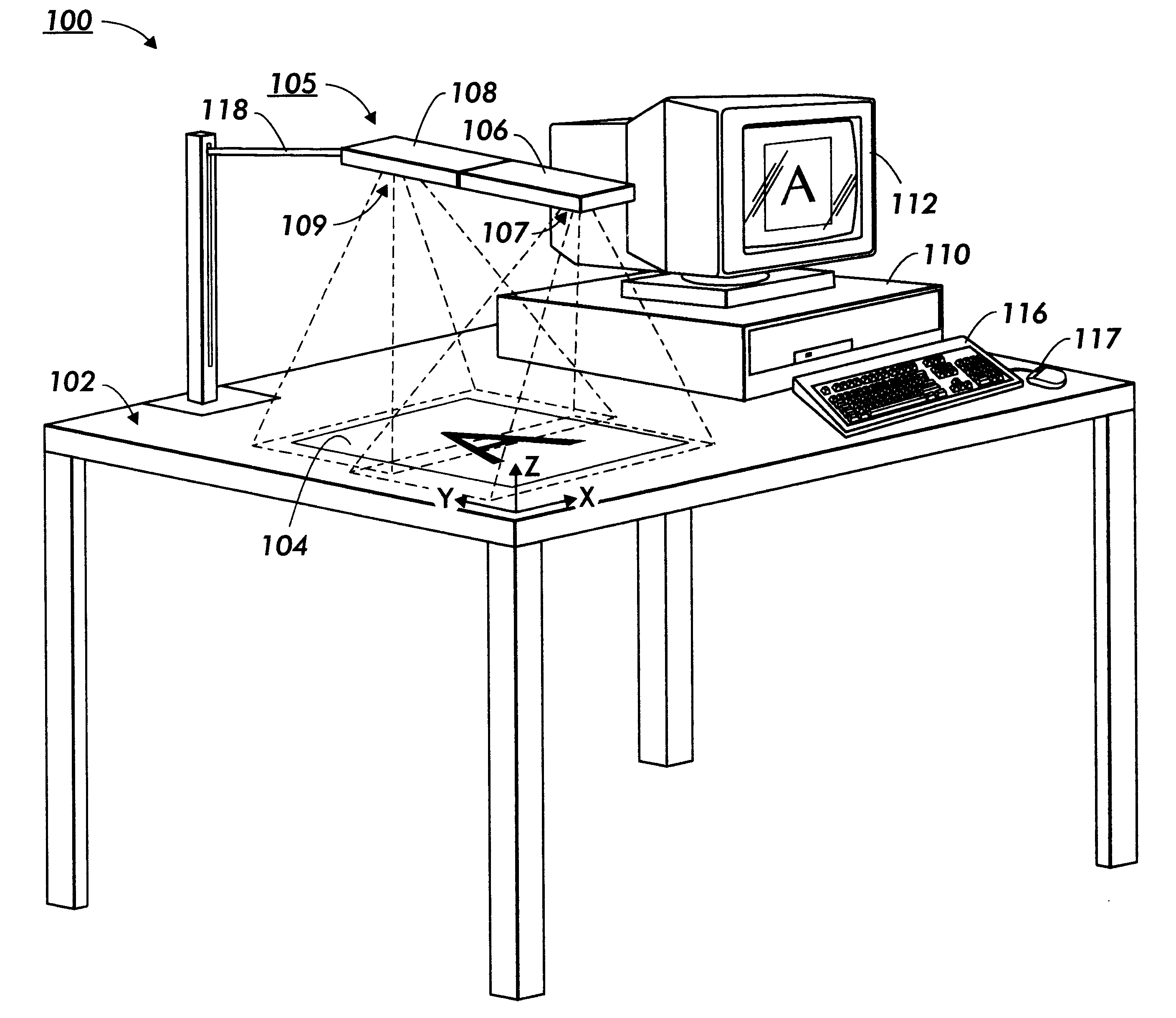 Dual video camera system for scanning hardcopy documents