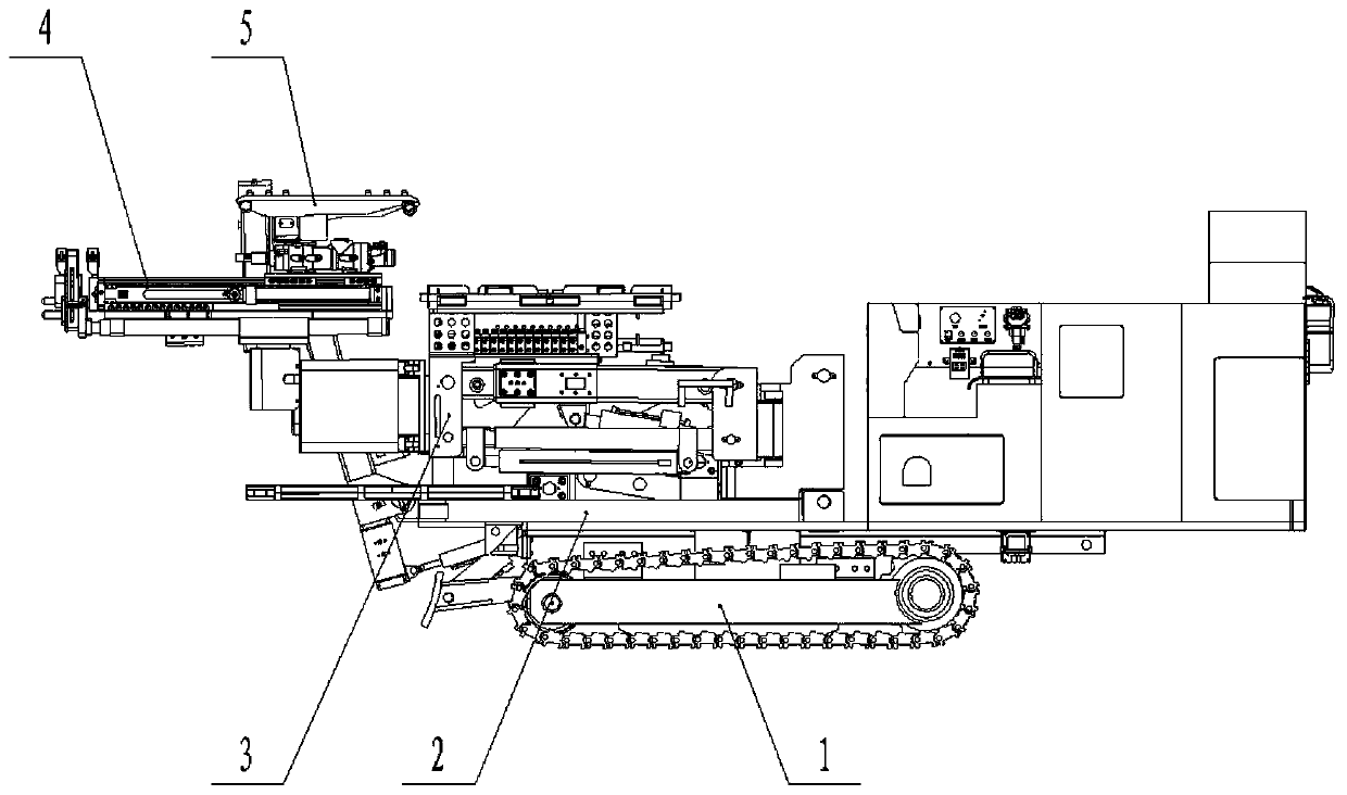 Oil-electricity hybrid dual-power multi-functional impacting rock-drilling drilling vehicle