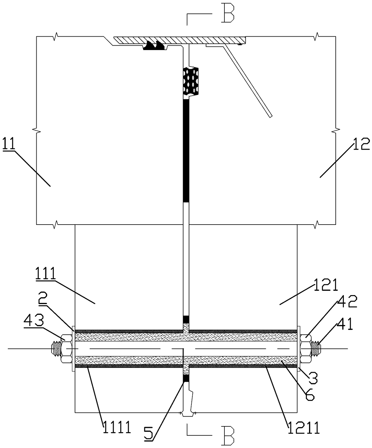 Multi-opening multi-pipe-section large-section tunnel, construction method, pipe section connection structure and connection method