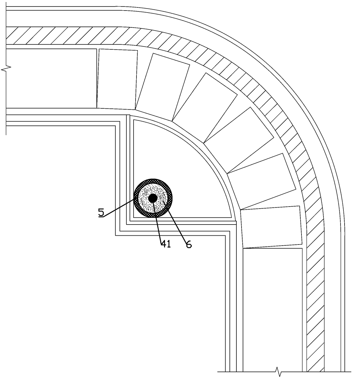 Multi-opening multi-pipe-section large-section tunnel, construction method, pipe section connection structure and connection method