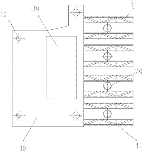 Drainage tunnel stand pipe planting construction device and method