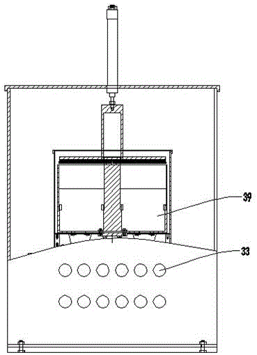 Pile discharging device capable of smoothing piles in grids of automatic pile charging device