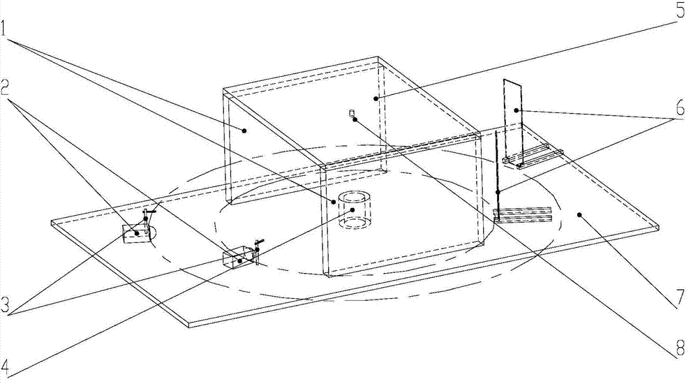 Indoor environment explosion protection performance testing device for combined flexible explosion protection device