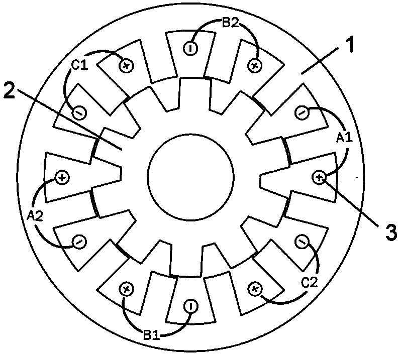 Current harmonic injection type vernier reluctance motor and system