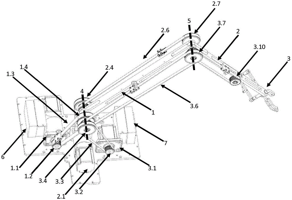 A lightweight mechanical arm mechanism