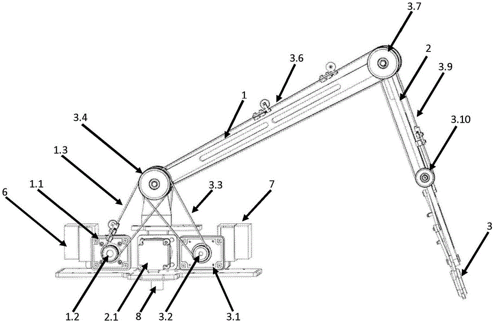 A lightweight mechanical arm mechanism