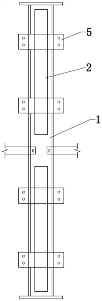 Angle steel reinforcing structure and reinforcing method