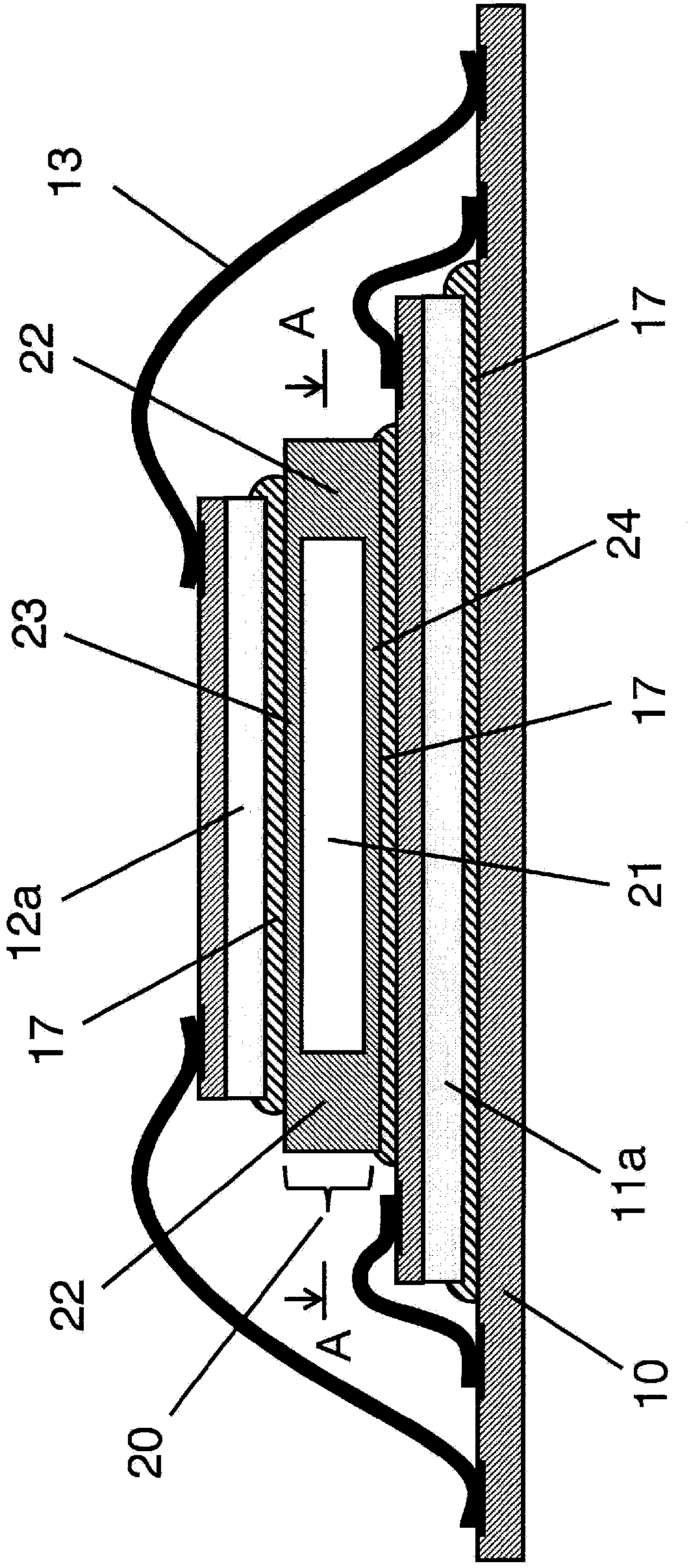 Laminated module and interposer used in same