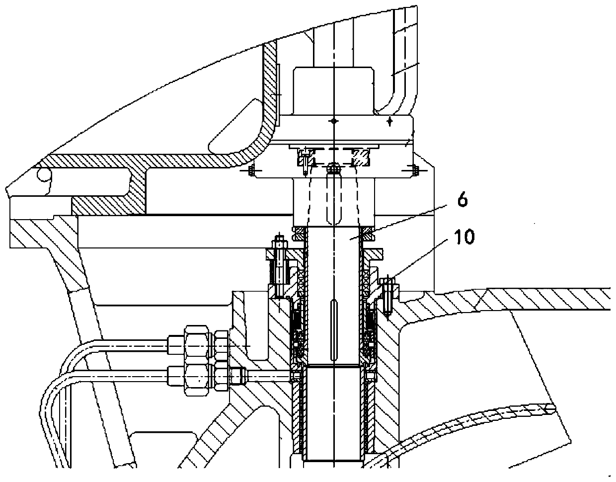 Rolling bearing installation structure capable of achieving axial undamaged assembly and disassembly