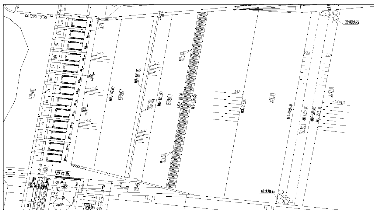 Reverse slope type apron