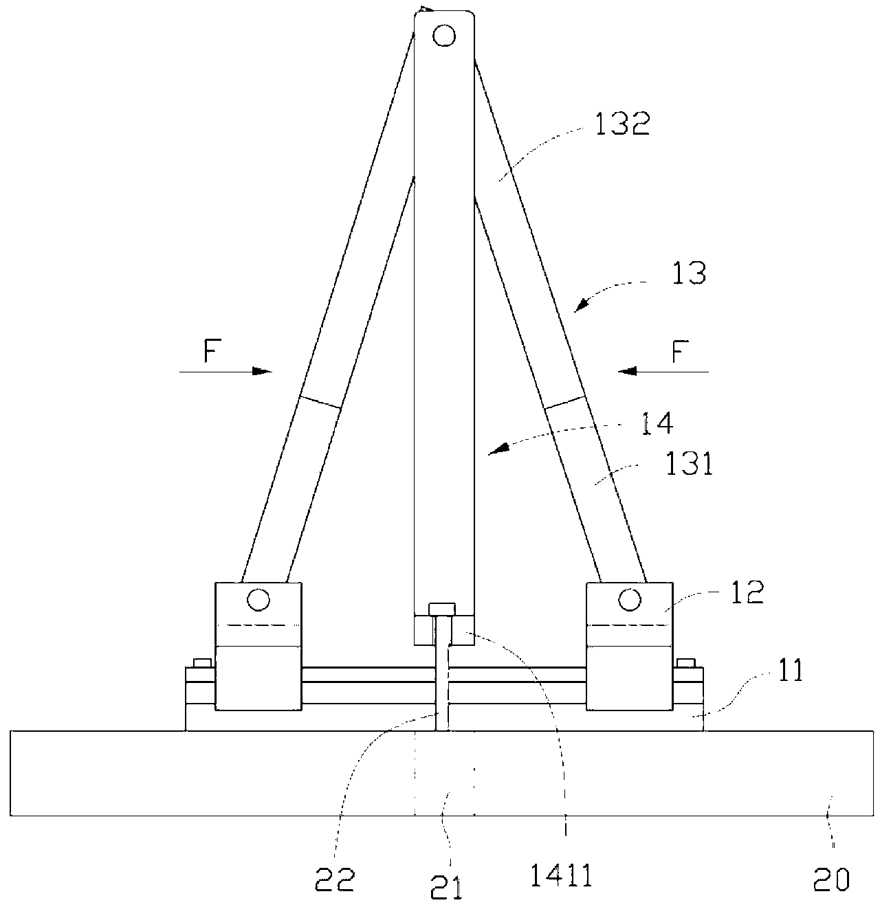 Core insert drawing device