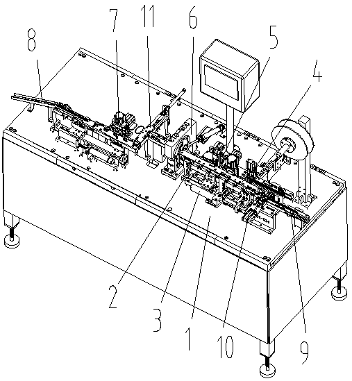 USB interface automatic assembling machine convenient for sheet pressing