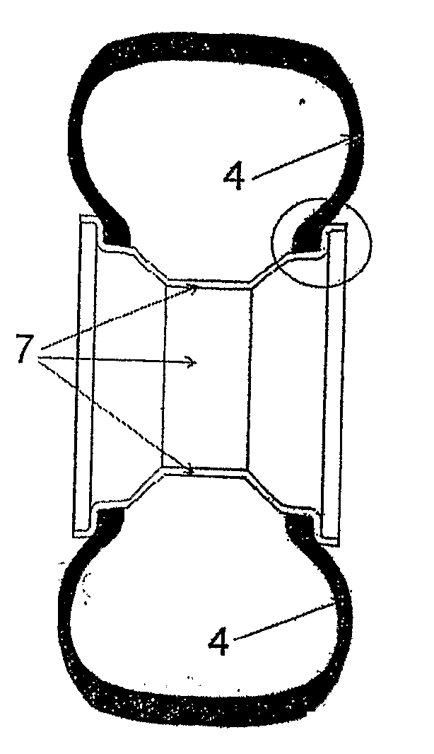 Chamber of a peristaltic pump for tire pressure adjustment