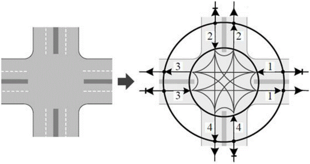 Crossing model considering internal cost and supporting rapid way finding