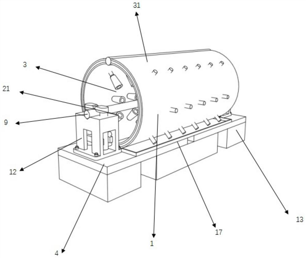 Test device for fire damage of steel cable structure and use method