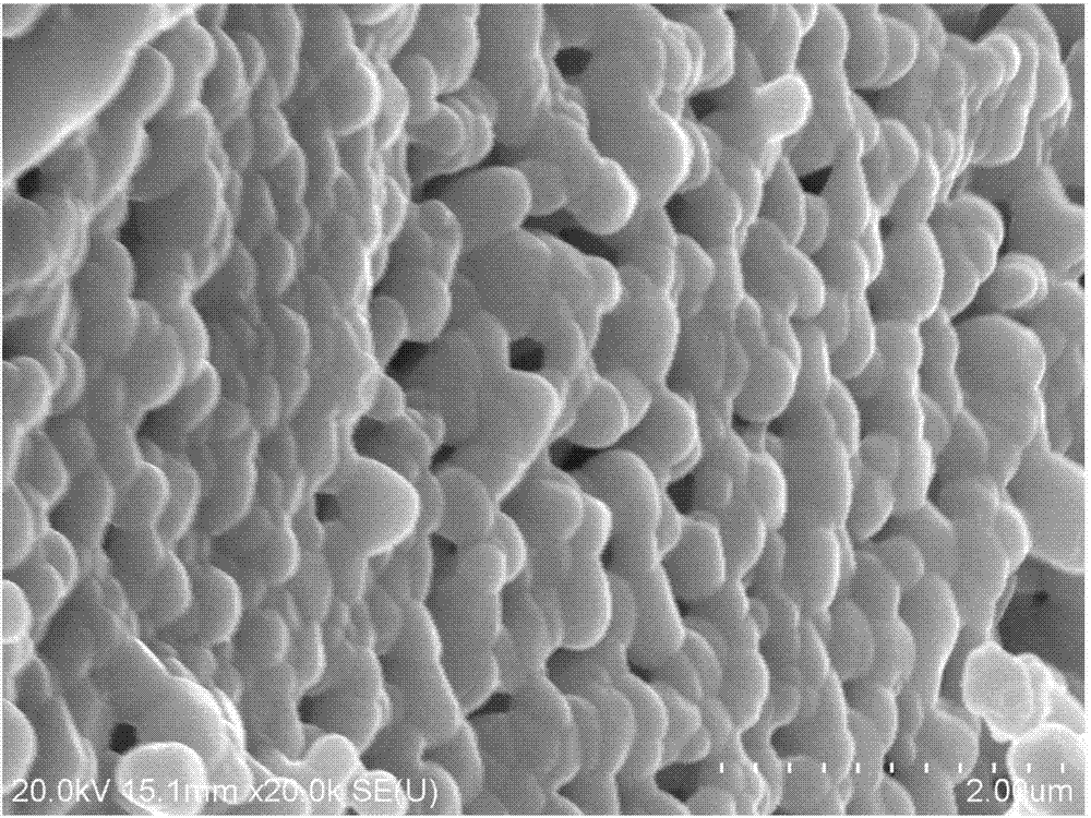 Method for preparing submicron order rare-earth zirconate ceramic bulk material