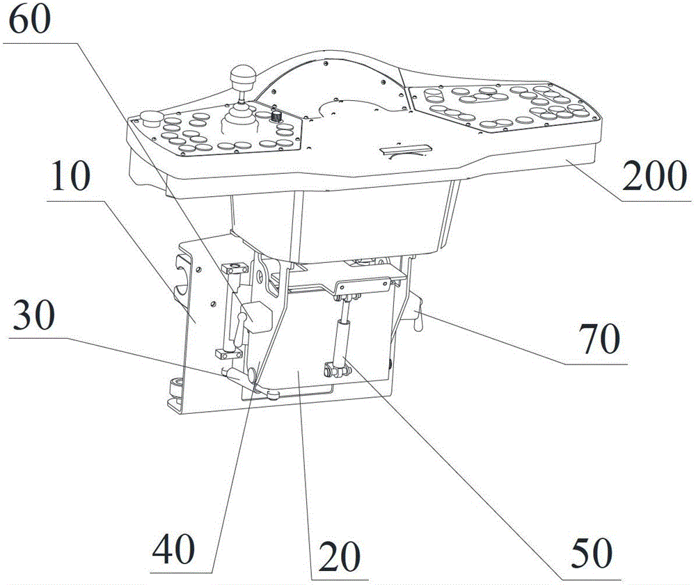 Console adjustment mechanism, console and paver