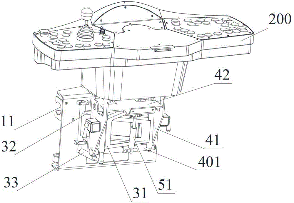 Console adjustment mechanism, console and paver