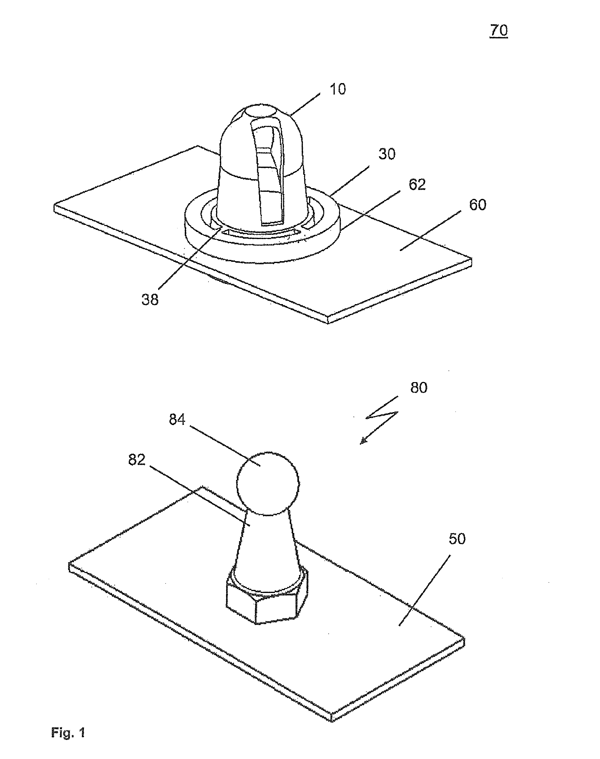 Plug-in coupling and method for the production thereof