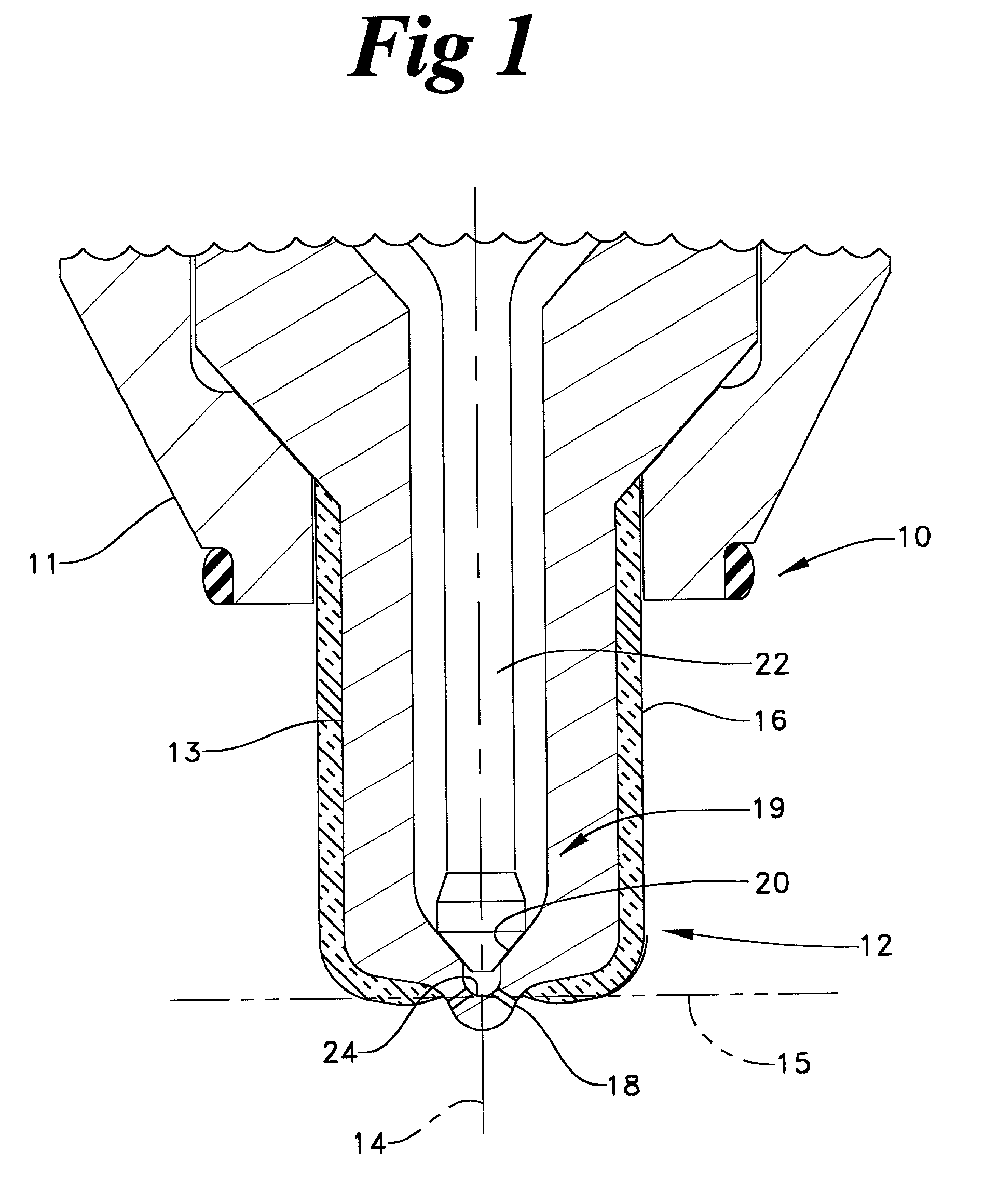 Fuel injector with non-metallic tip insulator