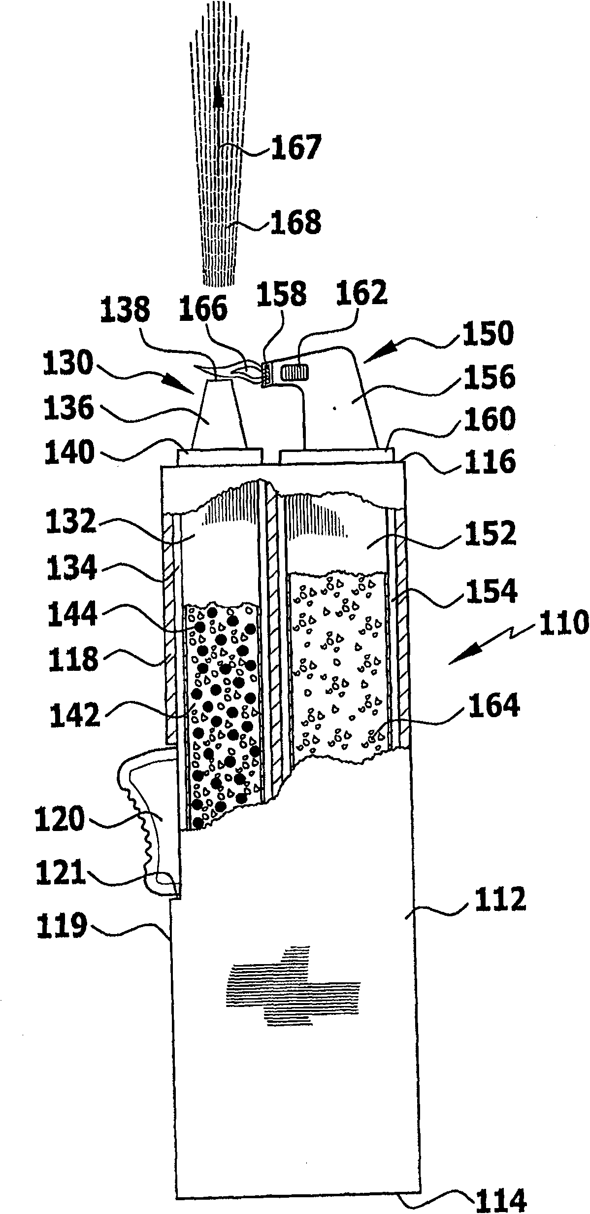 Device for generating alternating light effects