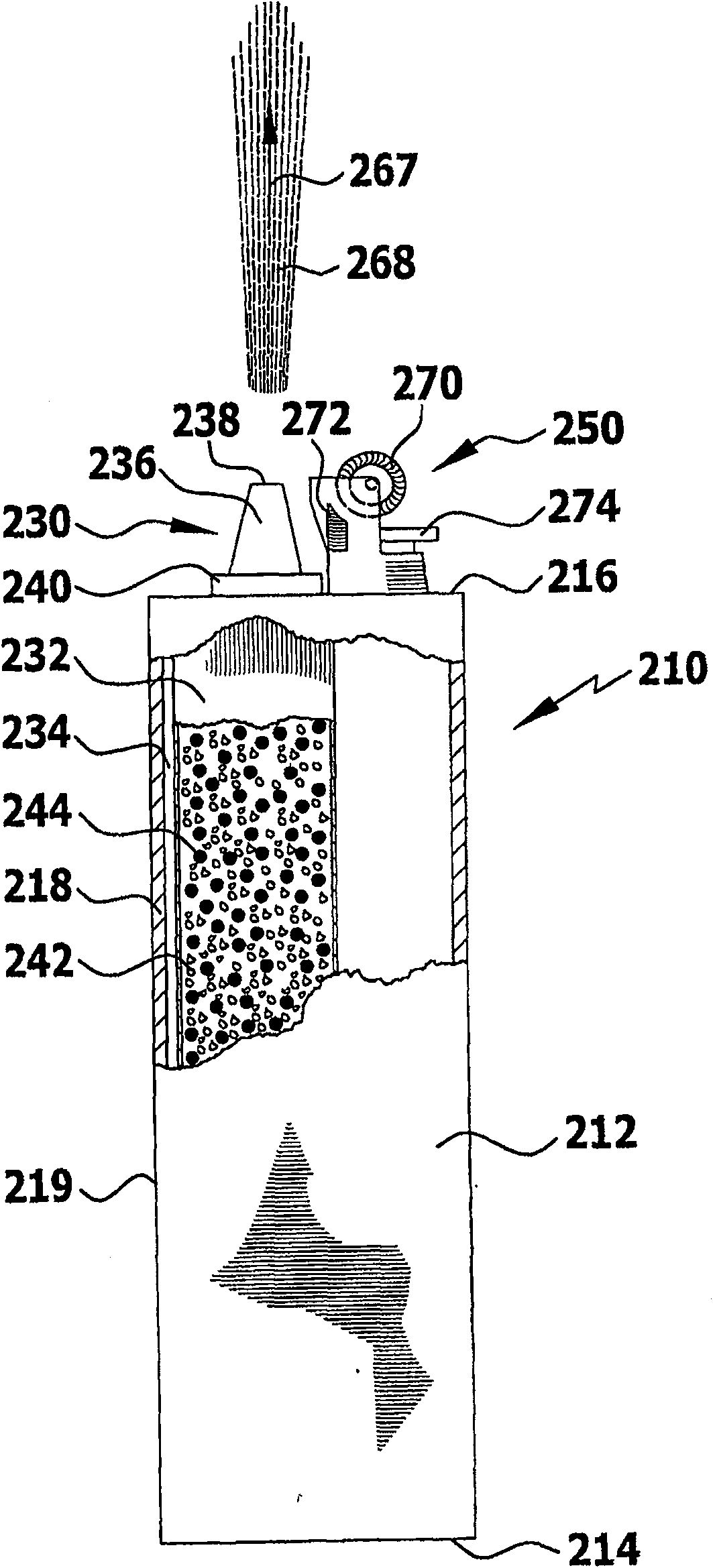 Device for generating alternating light effects