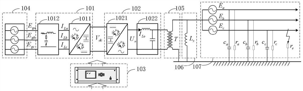 Flexible arc extinguishing converter with additional reactive compensation, and control method thereof