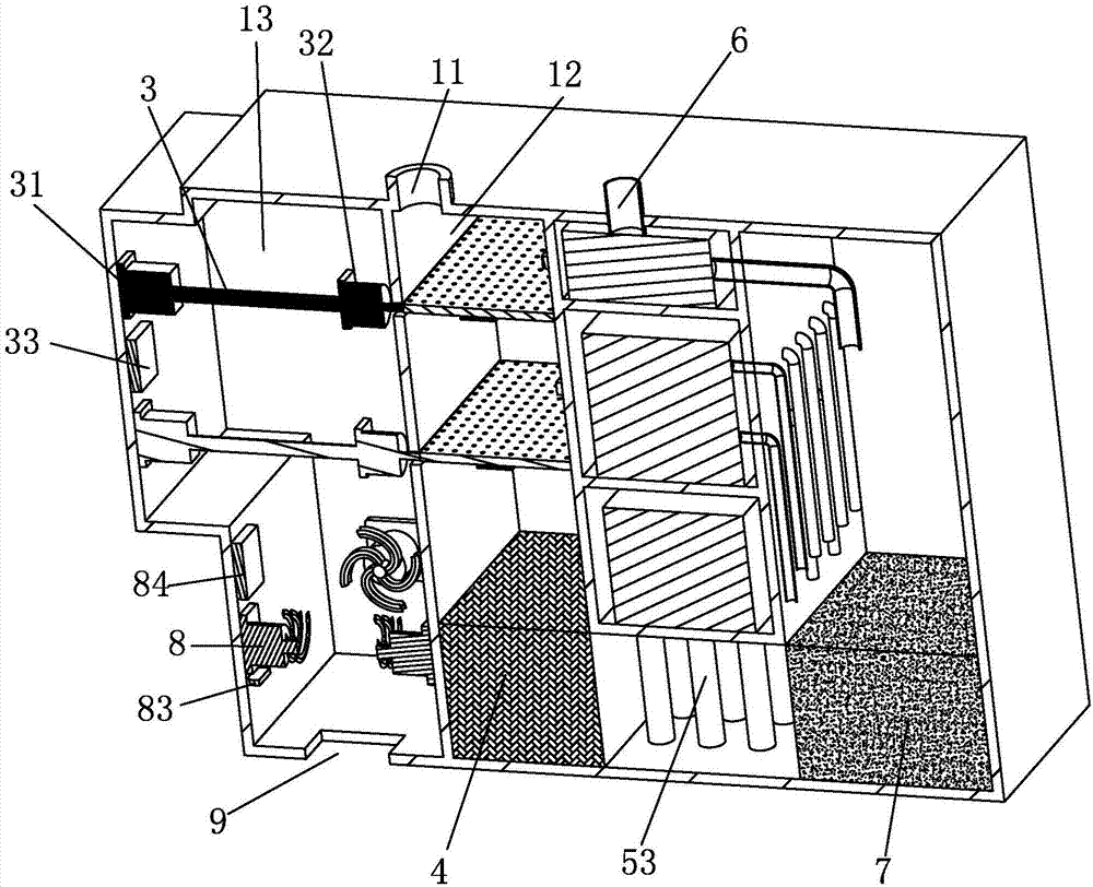 Domestic sewage treatment device