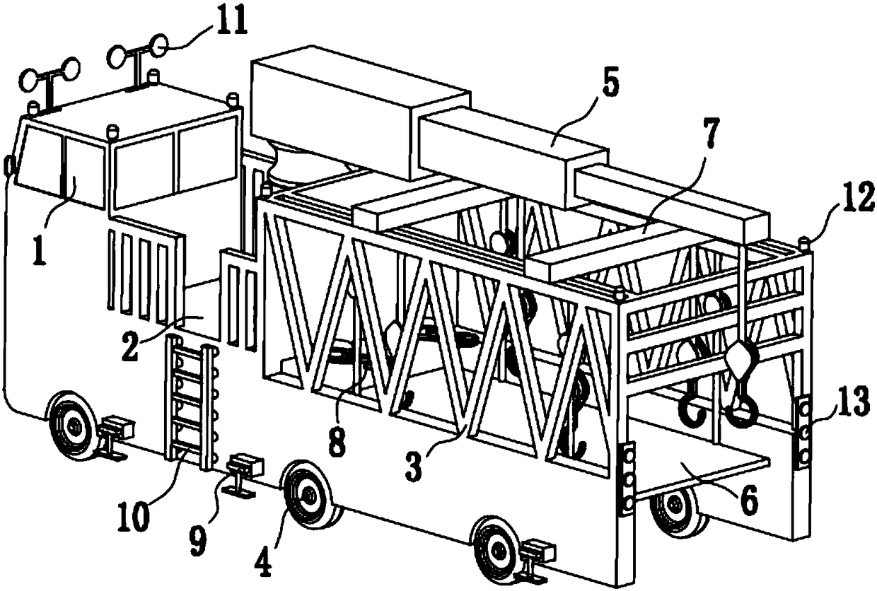 Traffic accident emergency vehicle and emergency method thereof