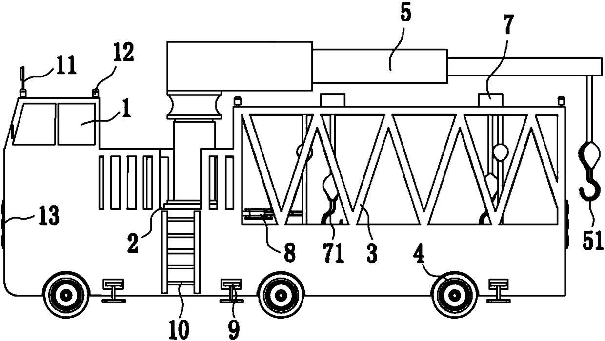 Traffic accident emergency vehicle and emergency method thereof