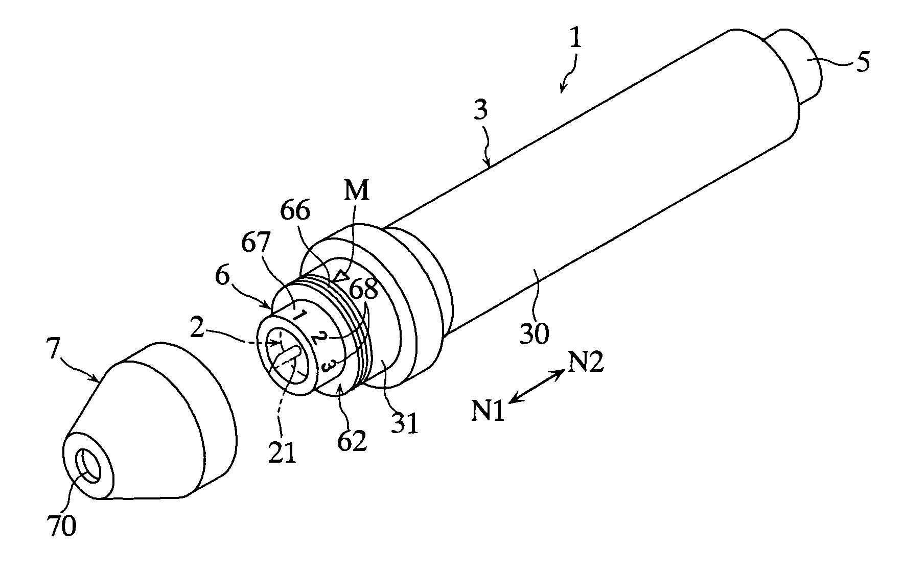 Inssertion depth-adjustable needle insertion device