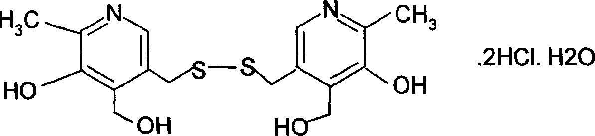 Pyrithioxine hydrochloride freeze-dried power injection and its preparing method