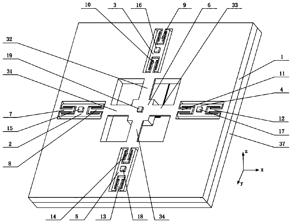 Triaxial accelerometer device for tunnel magnetic resistance detection