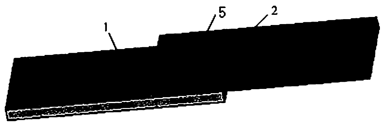 Method for lapping joint between laminate and metal plate