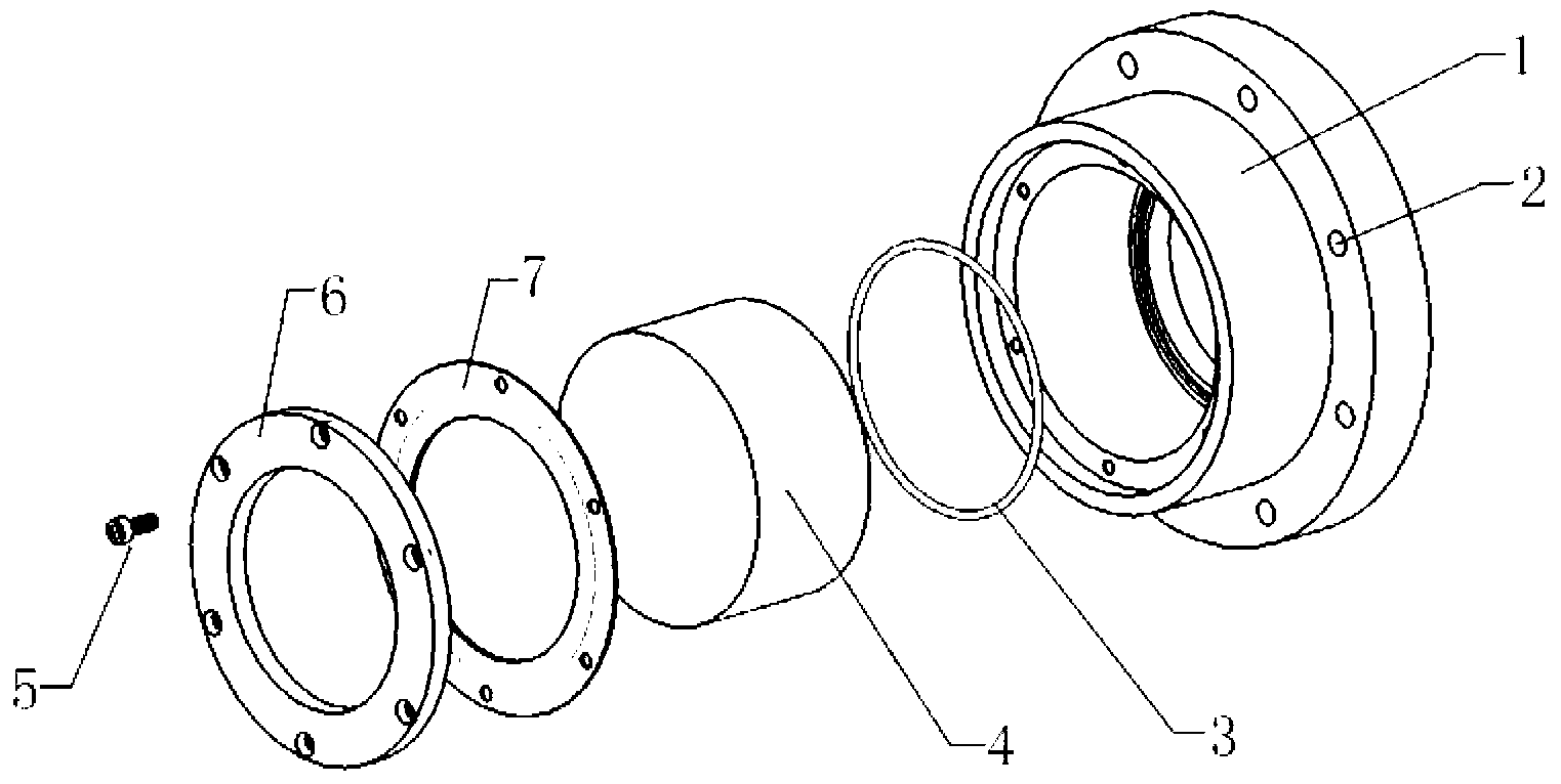 High temperature and high pressure sealing window used for constant volume combustion bomb