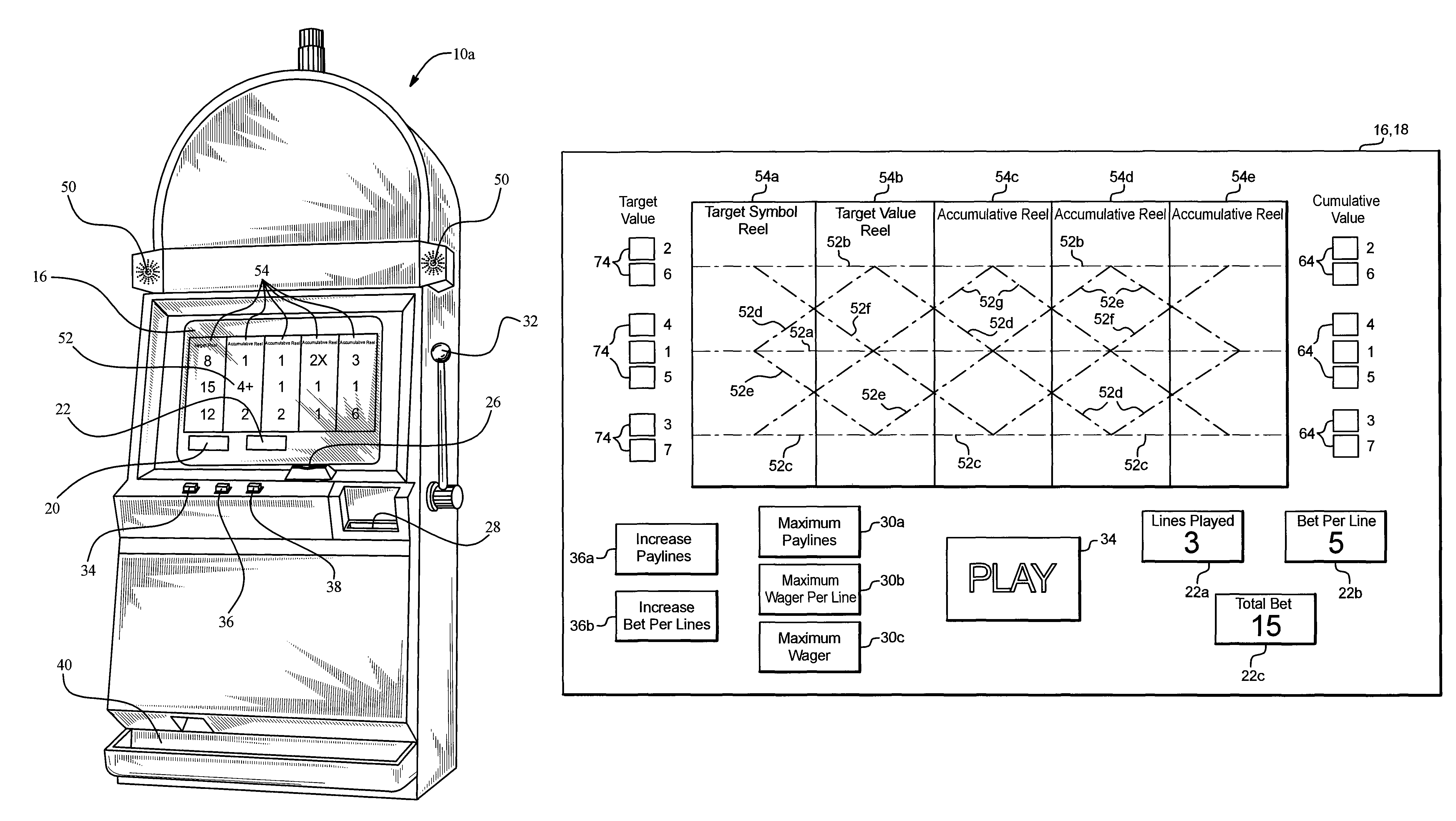 Gaming device and method providing calculated reel symbol evaluation