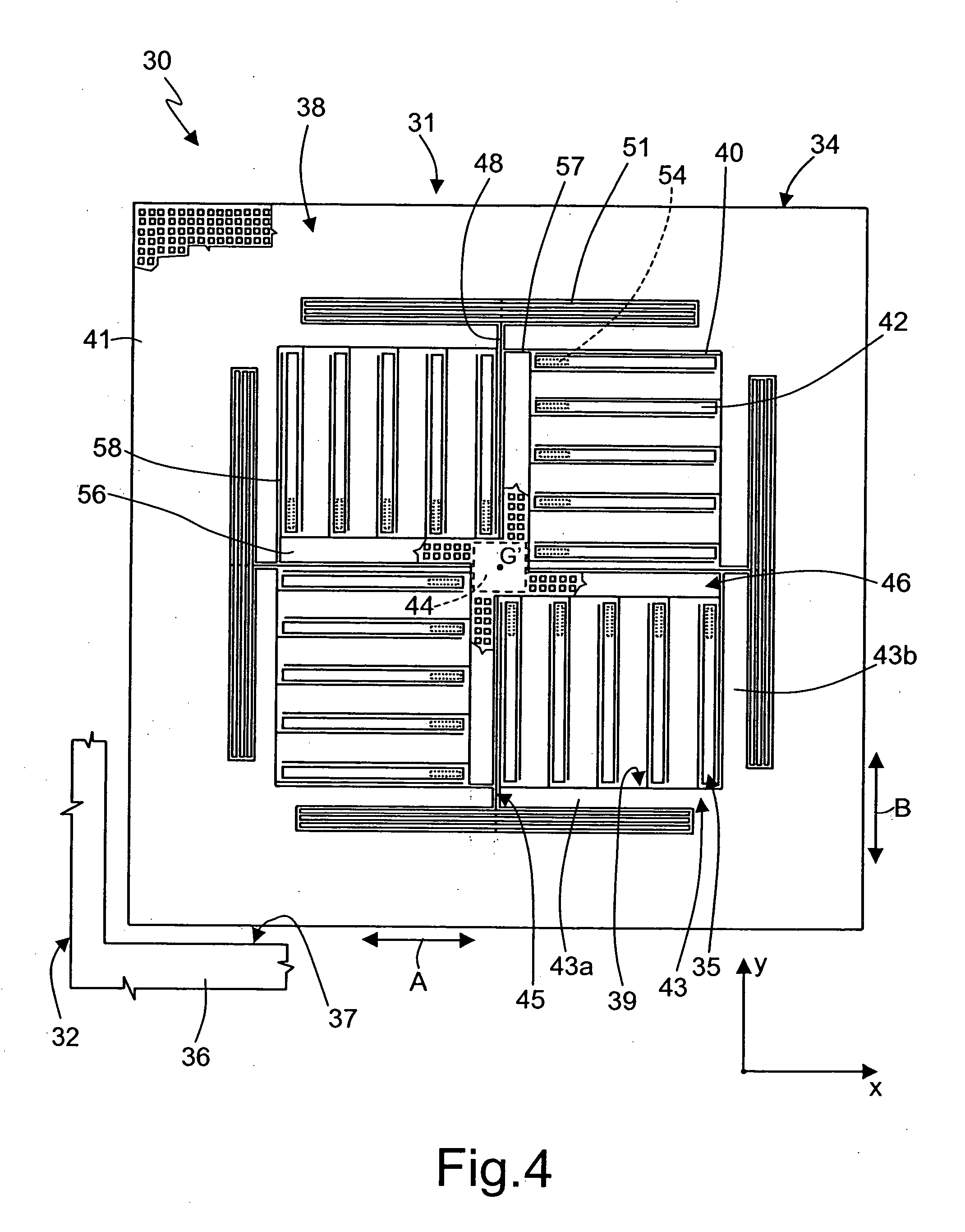 Micro-electromechanical structure with self-compensation of the thermal drifts caused by thermomechanical stress