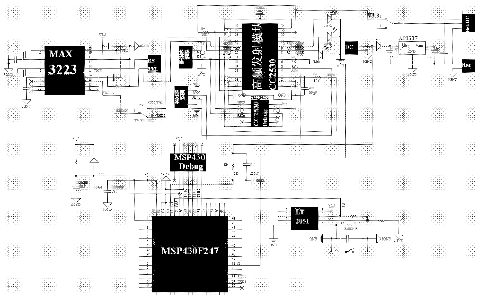 Device for detecting energy consumption and faults of Zigbee wireless sensor network node