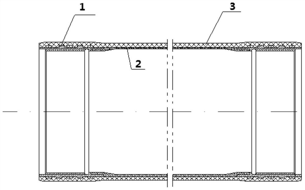 A preparation method of a headless fiber-reinforced resin-based composite material combustion chamber shell for rockets