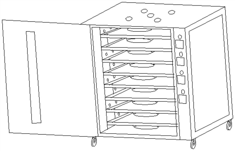 Novel machine integrated with degerming, peculiar smell removing, aroma enhancing and baking functions