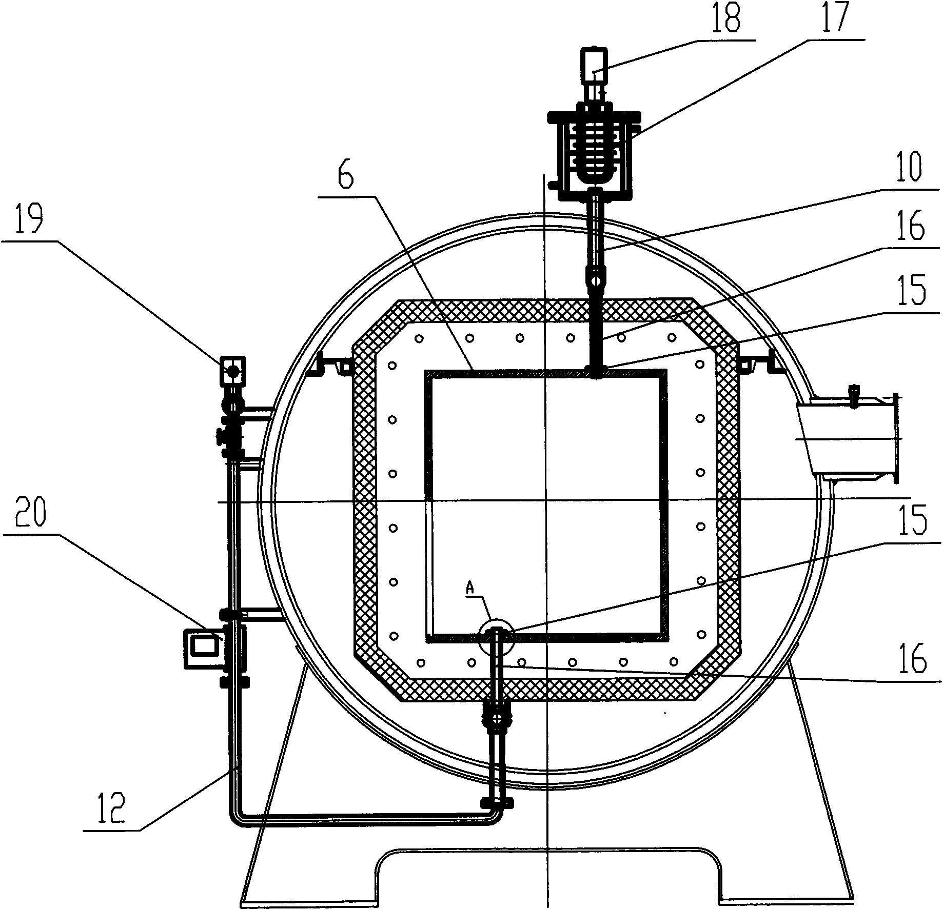 Protective atmosphere vacuum sintering furnace with high temperature of 1800 DEG C